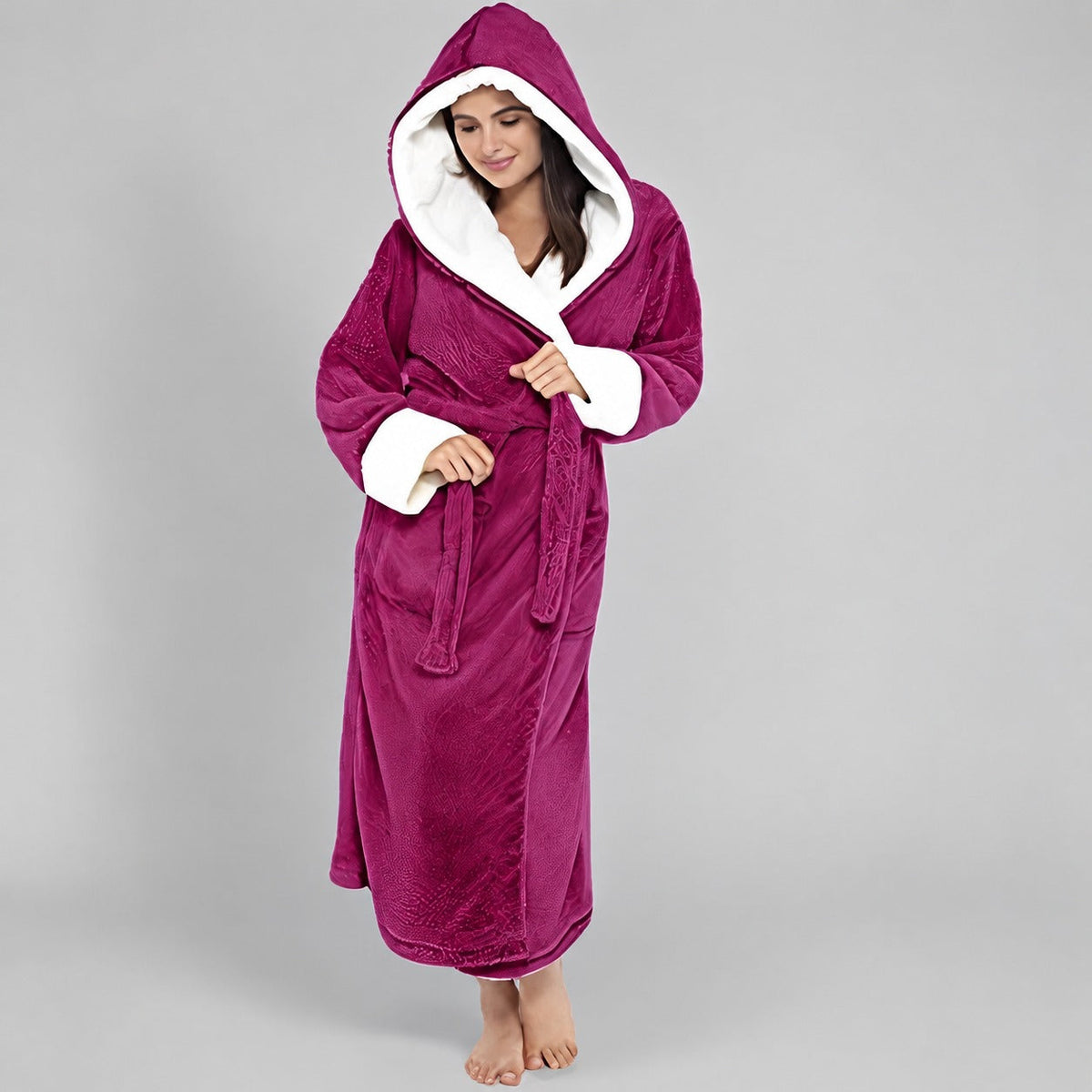 Aleta - Langer, bequemer Bademantel für Damen