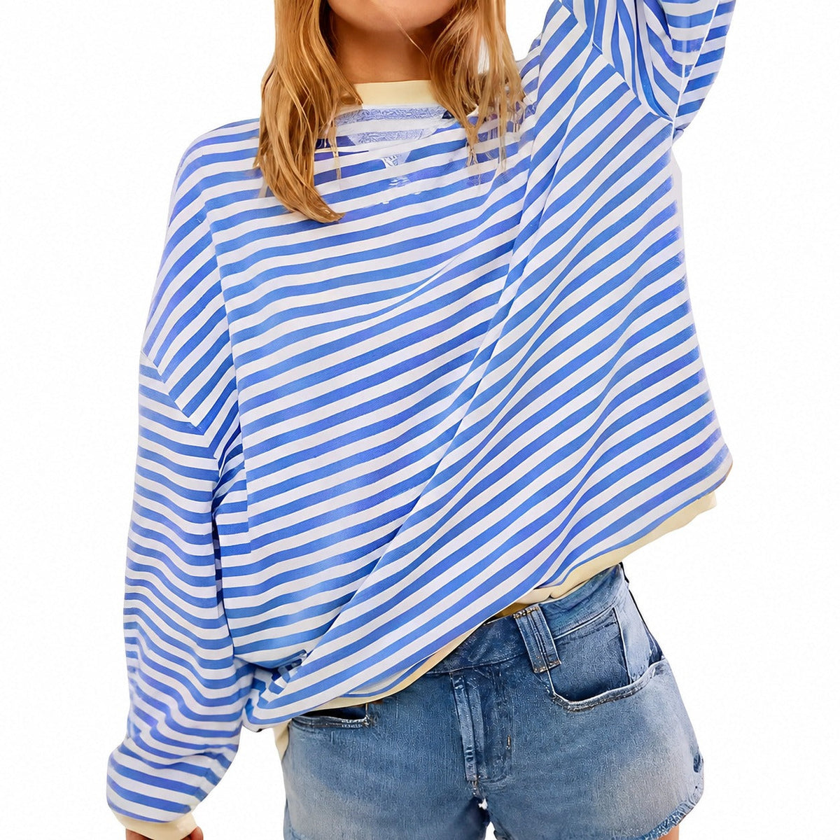 Judith - Bequemer Damenpullover mit Streifen