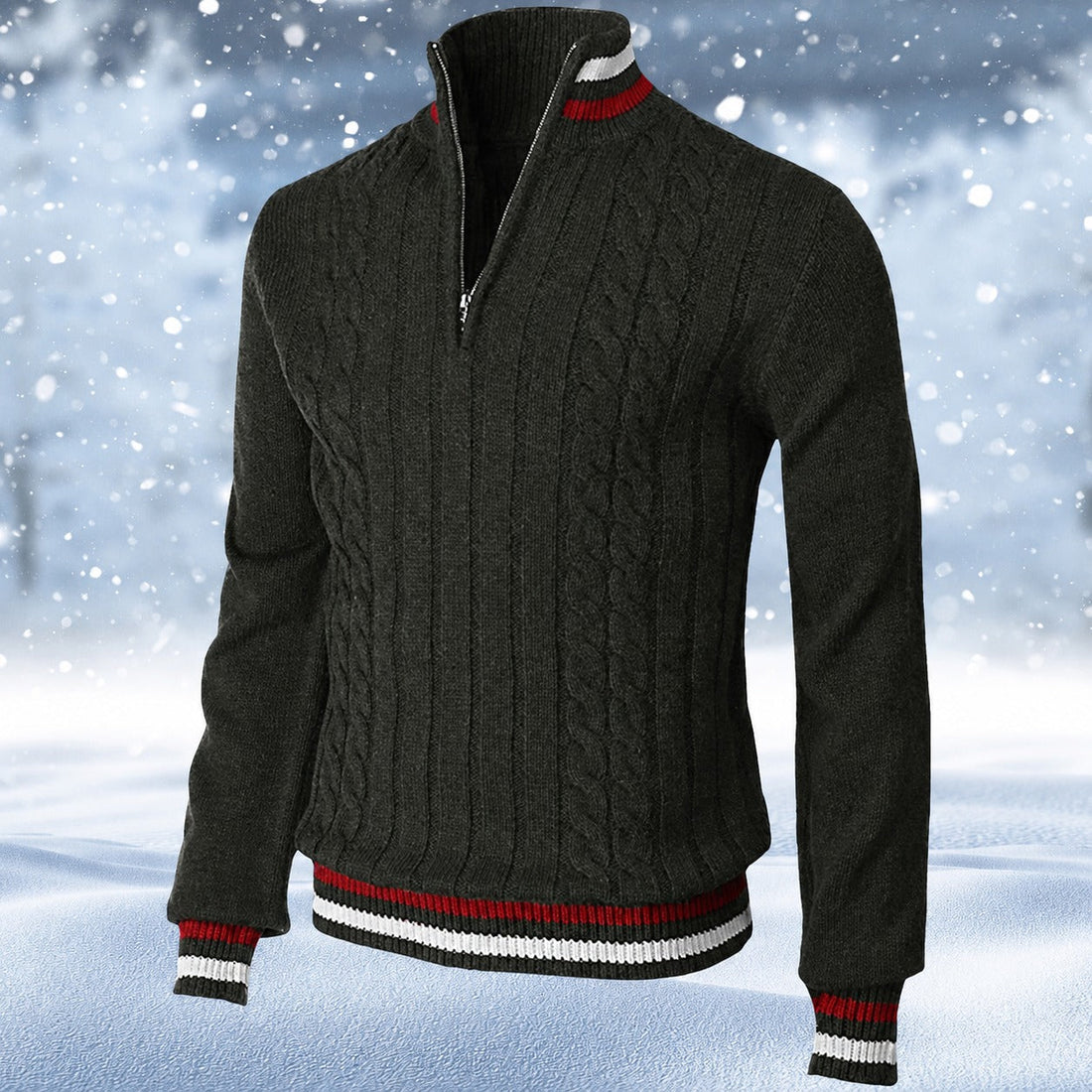 Ralph - Eleganter Herrenpullover mit Zipper