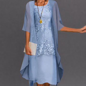 Damenkleid – Stilvolles, locker sitzendes knielanges Kleid für Urlaub, Geschenke und Alltag