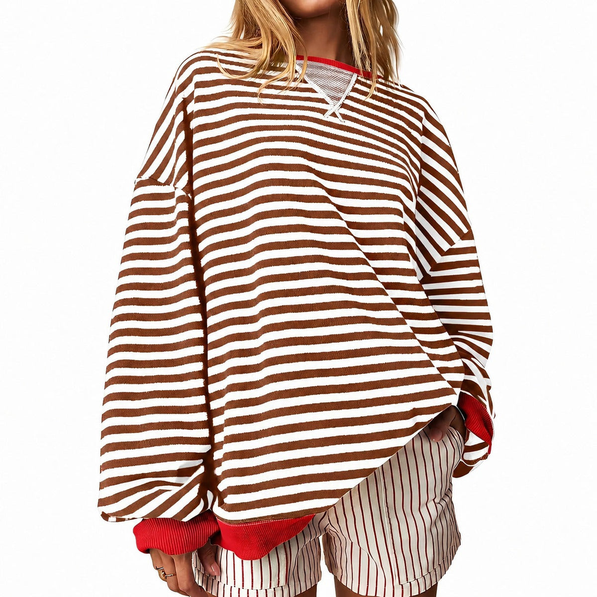 Judith - Bequemer Damenpullover mit Streifen