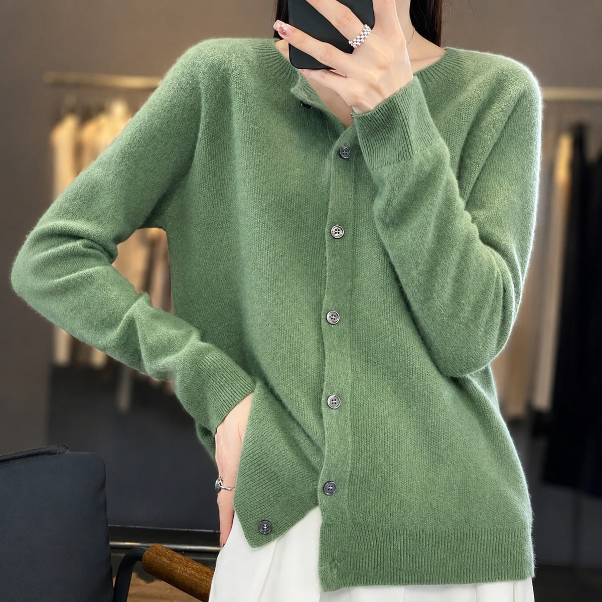 Ina - Stilvoller Damenpullover mit Rundhalsausschnitt