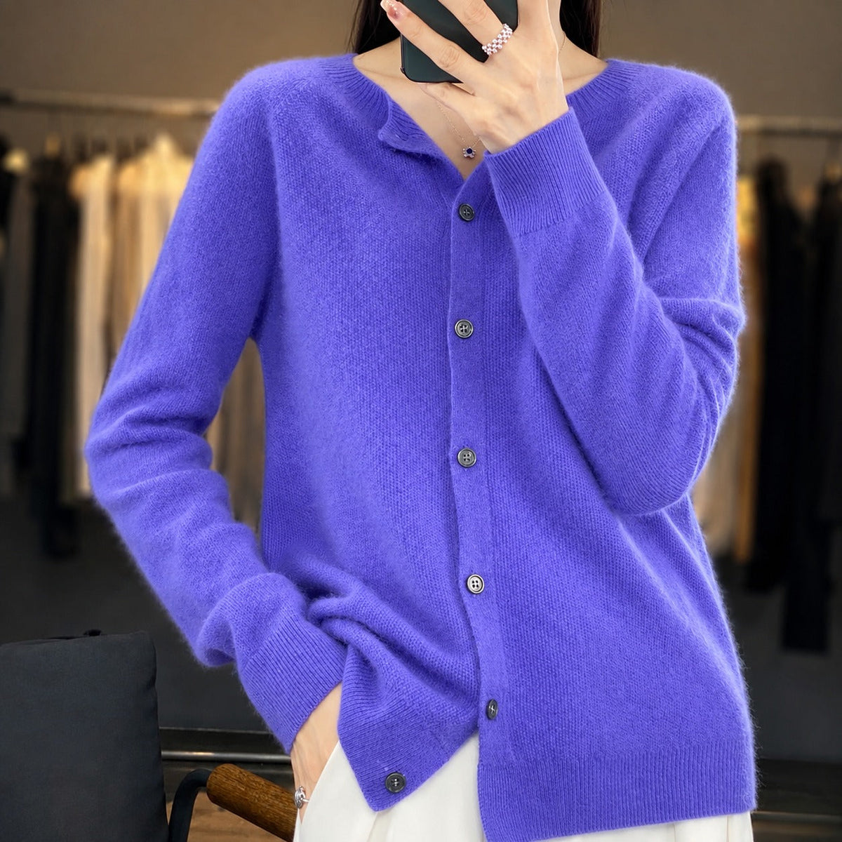 Ina - Stilvoller Damenpullover mit Rundhalsausschnitt