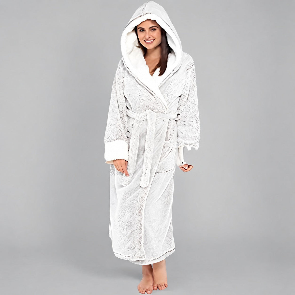 Aleta - Langer, bequemer Bademantel für Damen