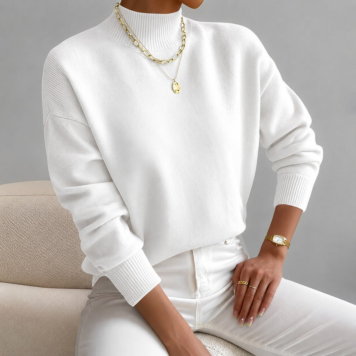 Roxana - Eleganter Damenpullover mit geschmackvollem Kragen