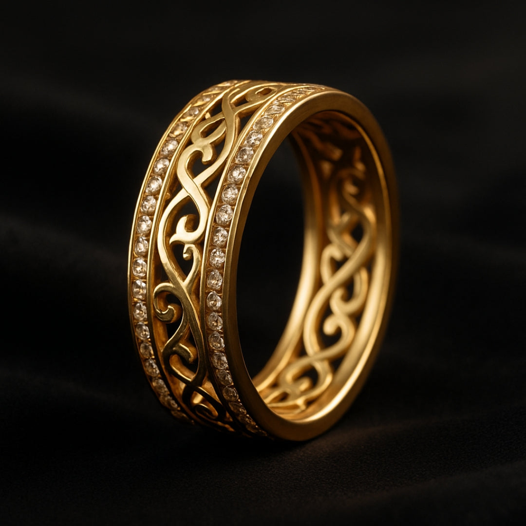 Elena – Glänzender hohler Goldring