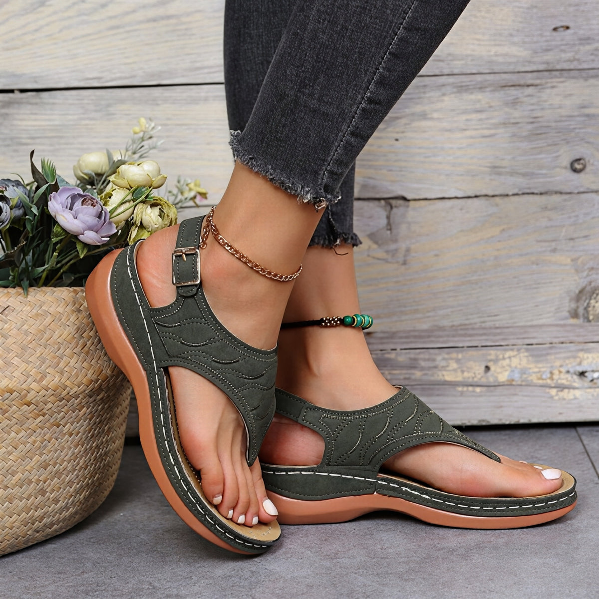 Anieka - Damen Sandalen mit Riemen