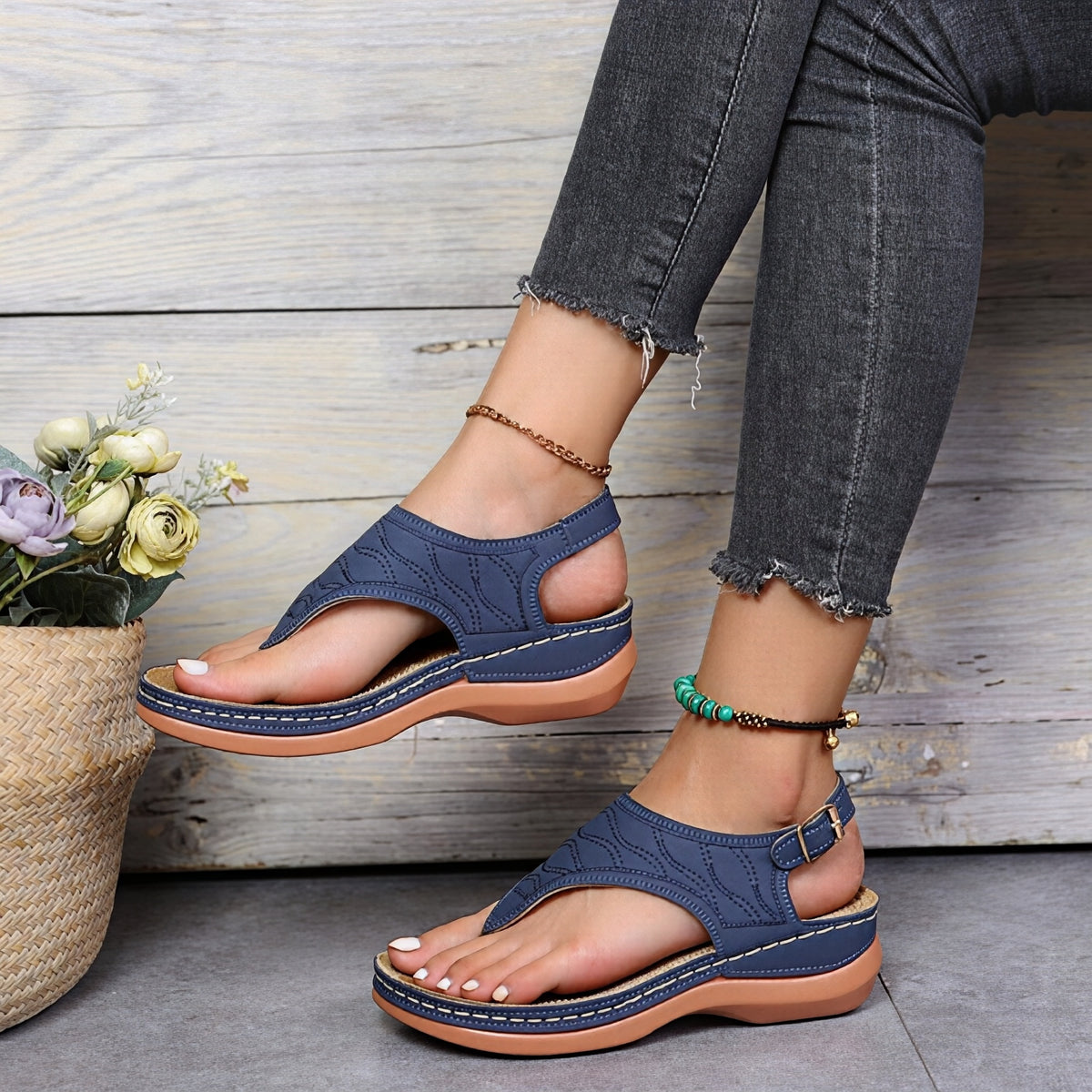 Anieka - Damen Sandalen mit Riemen