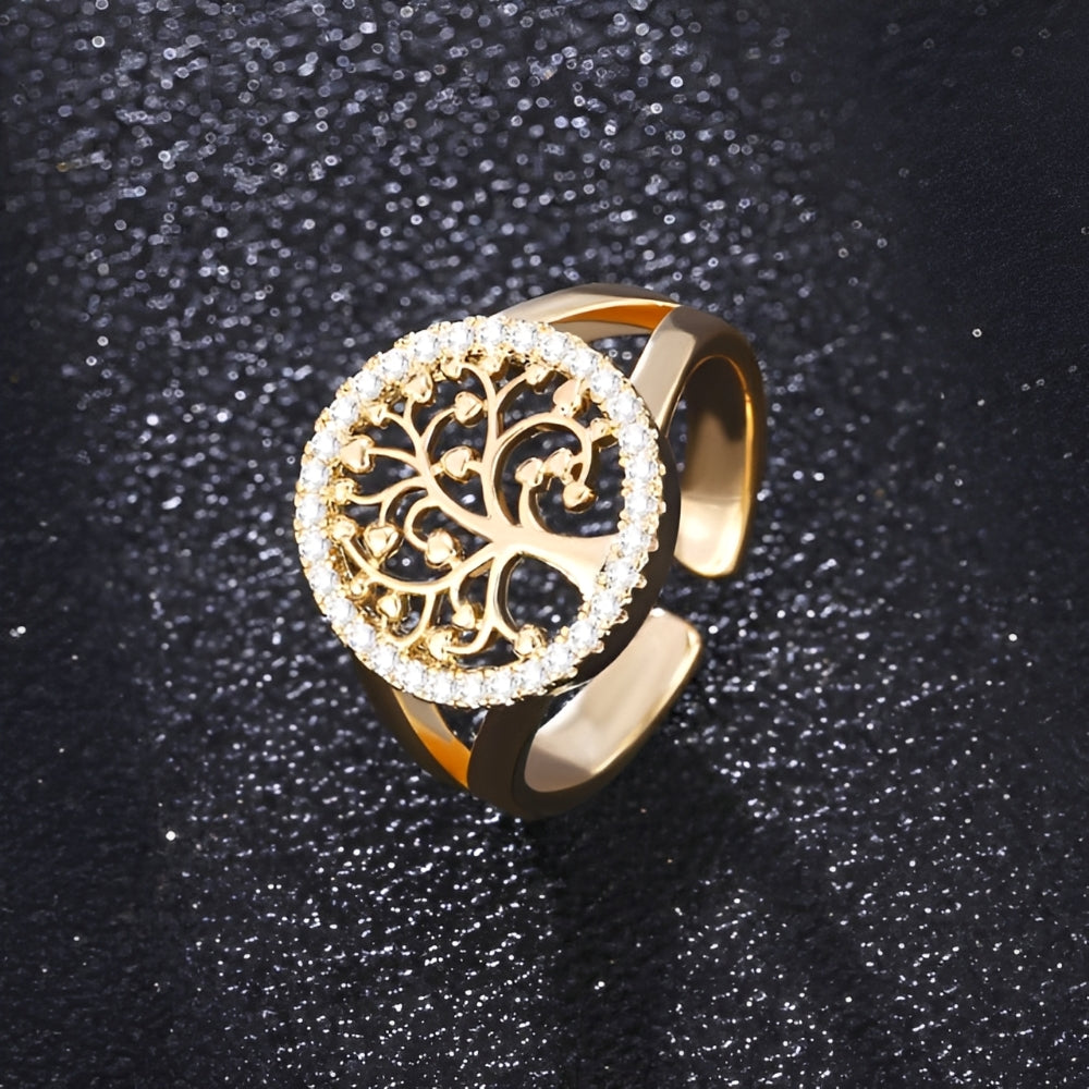 Yelina – Lebensbaumring aus Gold oder Silber