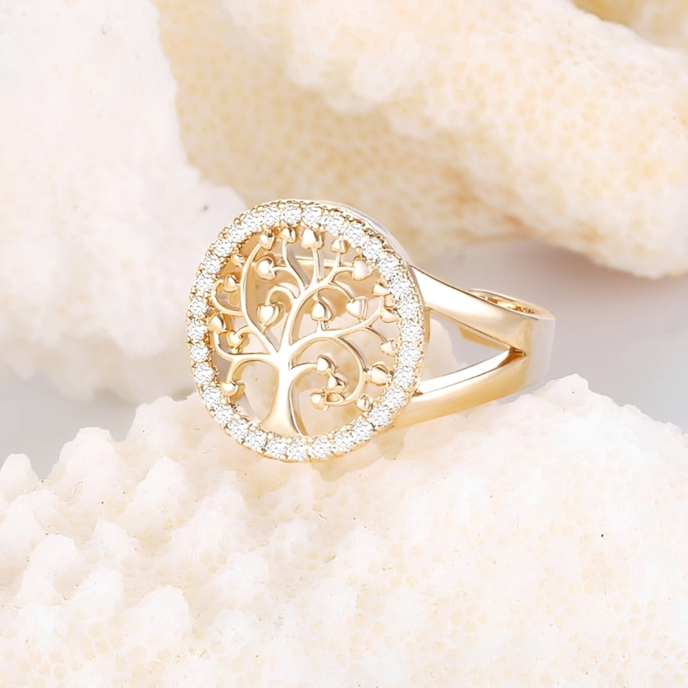 Yelina – Lebensbaumring aus Gold oder Silber