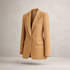 Beigefarbener langer Blazer