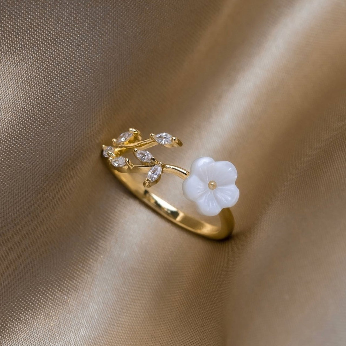 Wildblumenring - Kristall-Petal-Ring