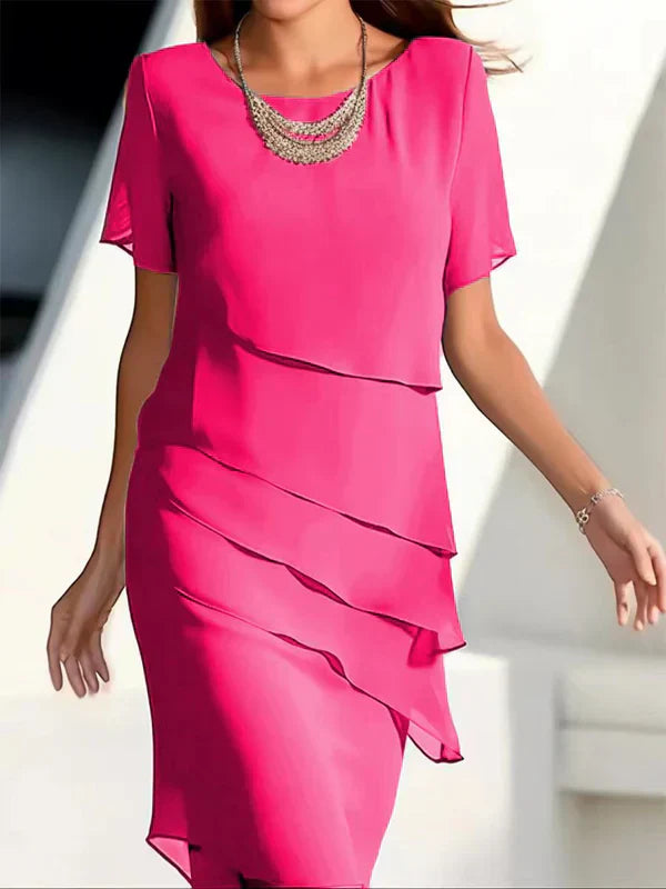 Georgina - Stilvolles Midi-Kleid mit Lagenlook für Damen