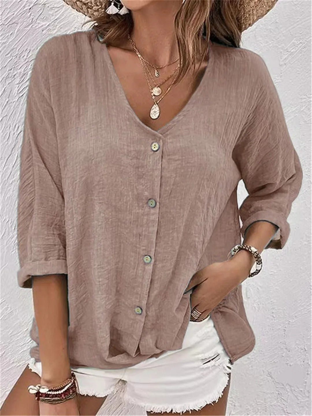 Fayo - Freizeitbluse mit Knopfleiste