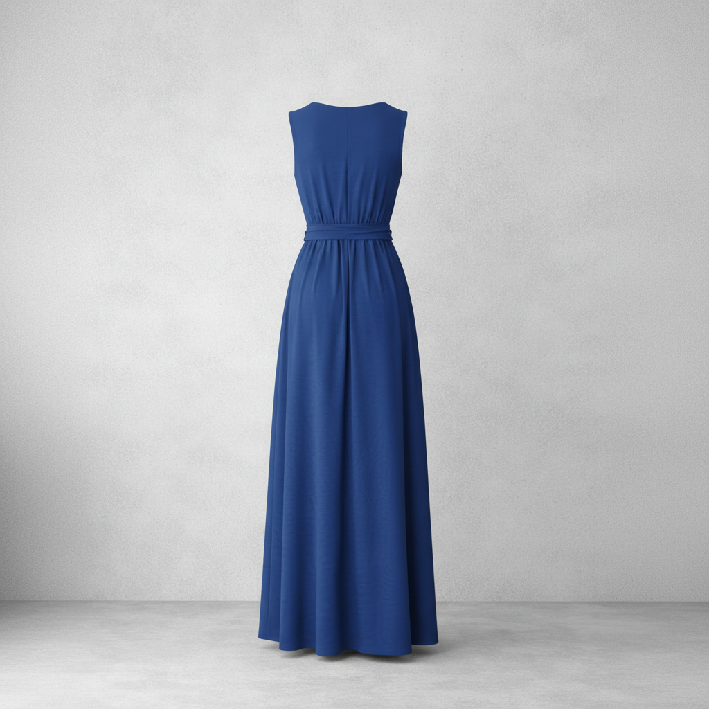 Ärmelloses Wickel-Maxikleid