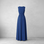 Ärmelloses Wickel-Maxikleid