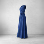 Ärmelloses Wickel-Maxikleid