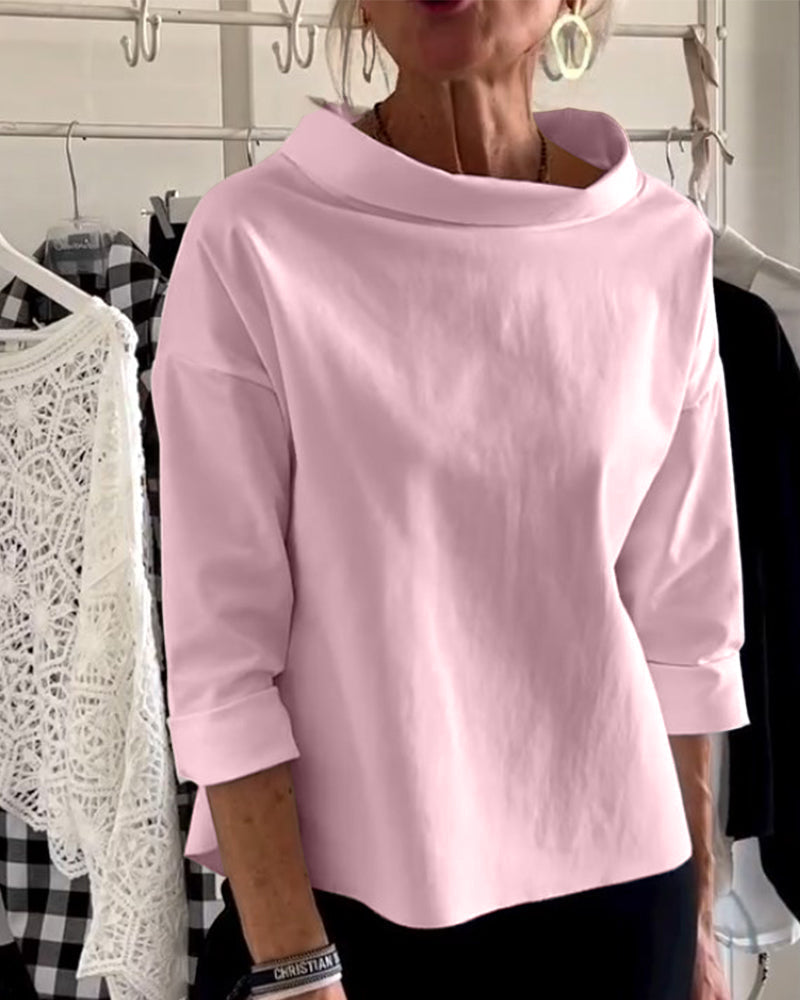 Sofia - Damenbluse mit weitem Kragen