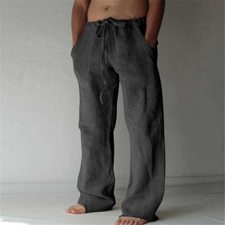 Anton - Leinenhose mit Bindeband