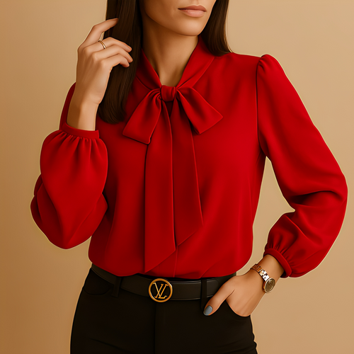 Blainne - Stilvolle Damenbluse mit Schleifendetail