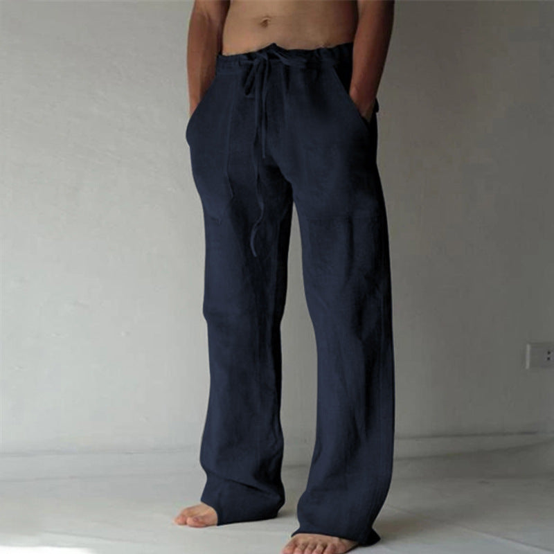 Anton - Leinenhose mit Bindeband