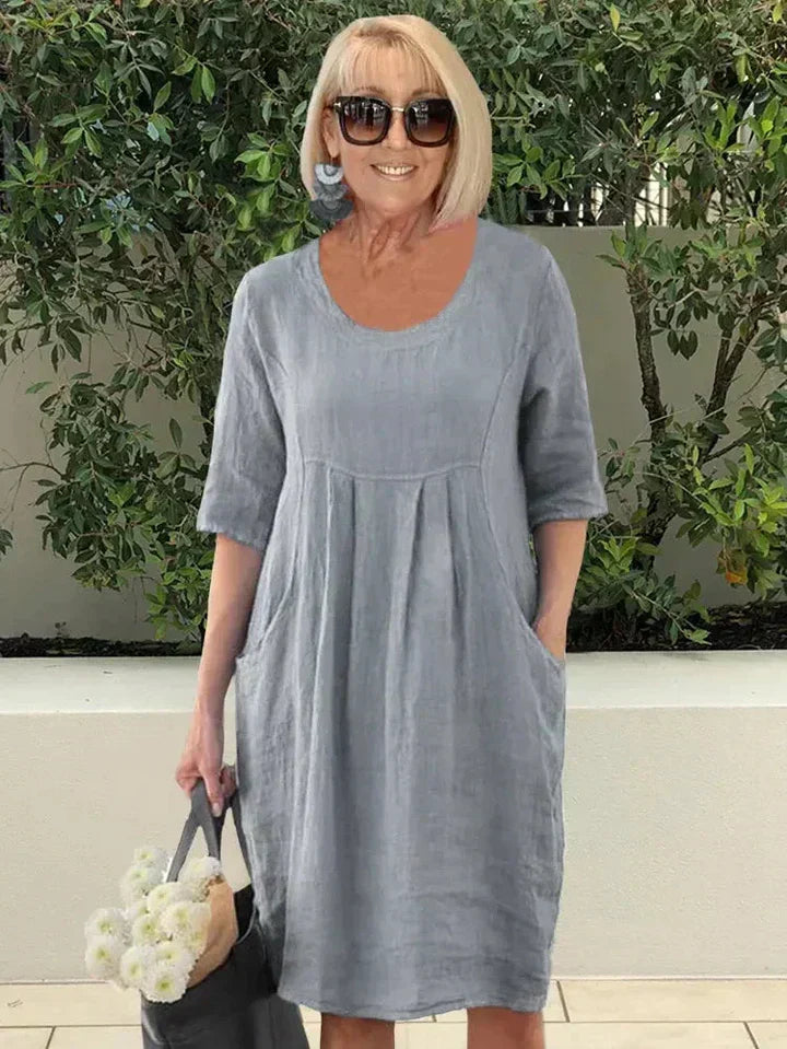 Bridget - Leinenkleid mit Taschen