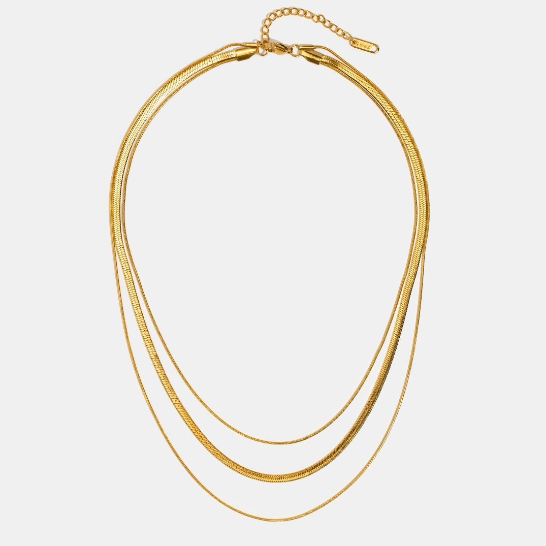 Alix – Mehrreihige goldene Halskette
