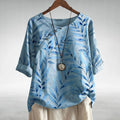 Helene - Freizeitbluse mit Blattmuster