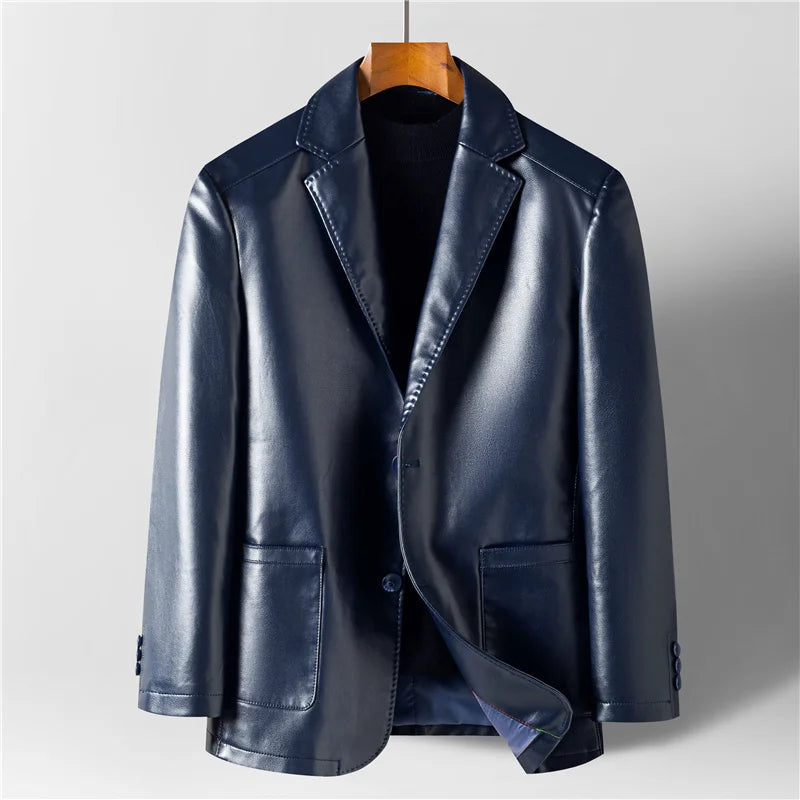 Blazer für Herren - Casual Kragen mit Zweiknopfverschluss und Taschen
