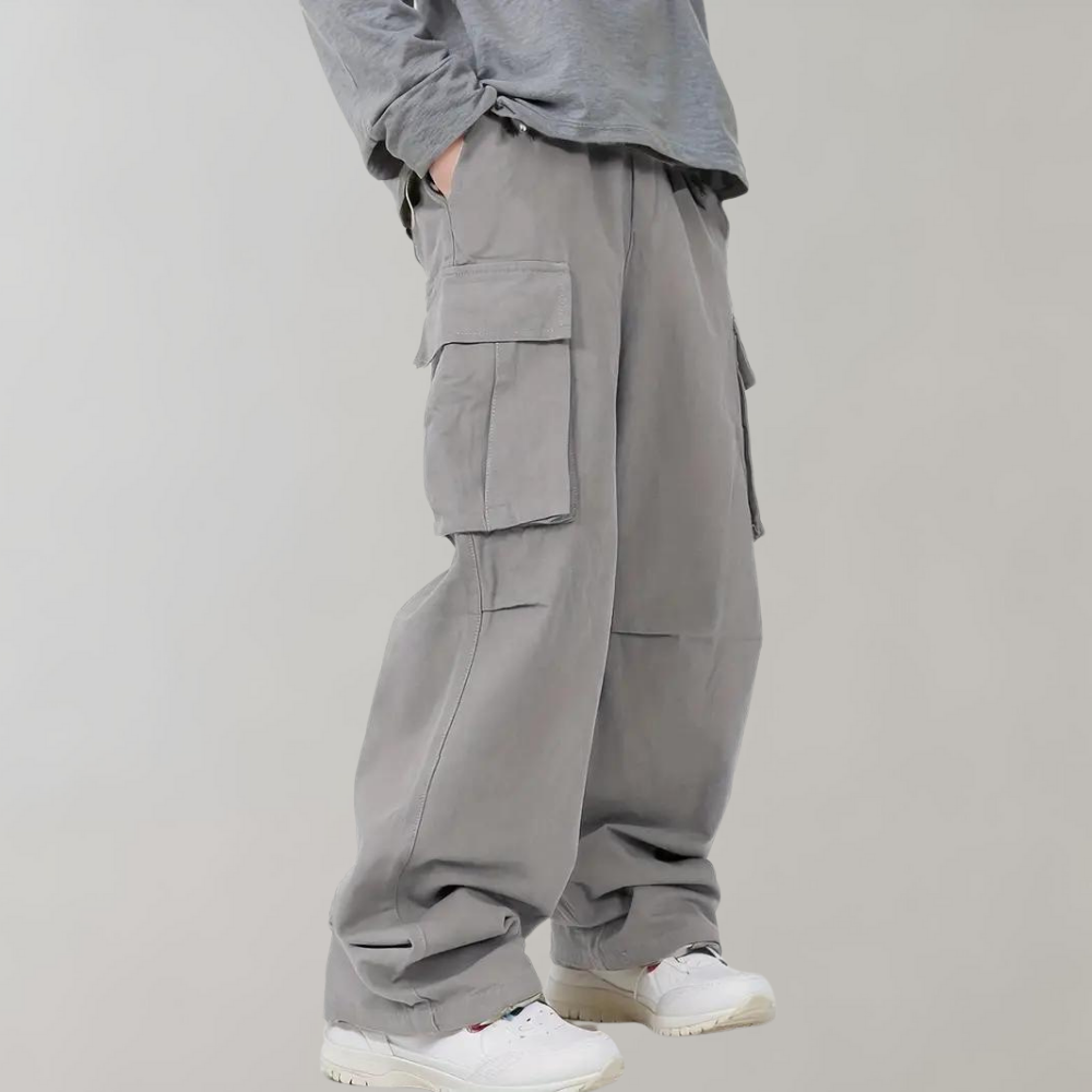 Herren Baggy Cargo Hose - Loose Fit mit Mehreren Taschen