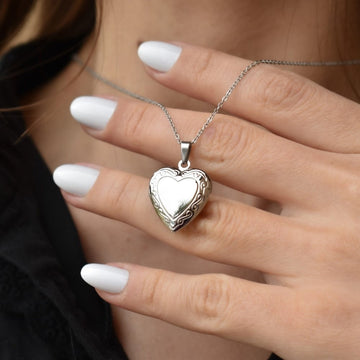 Herz Medaillon Kette - Antikes Medaillon