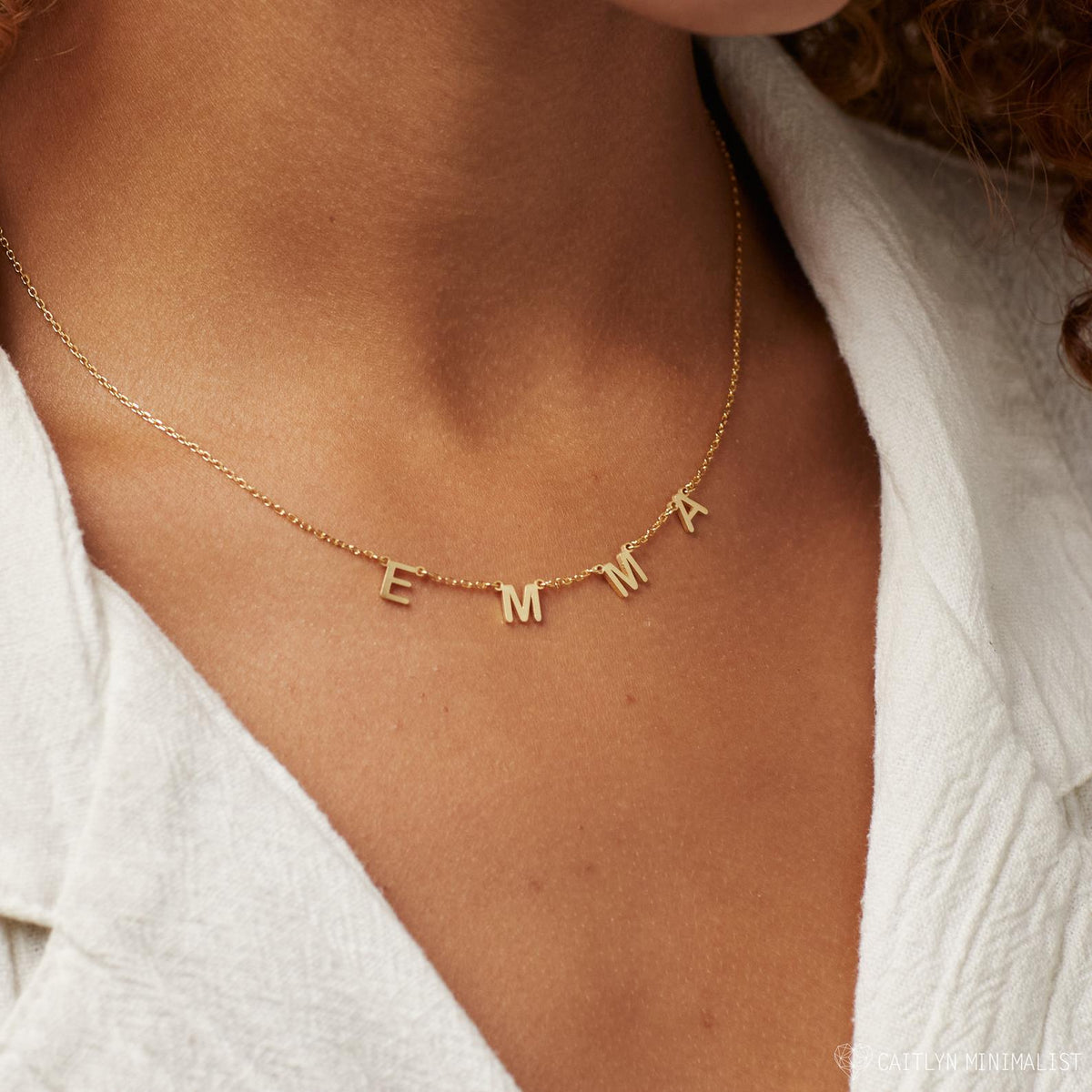 Namenshalsband mit Buchstaben - Personalisierbares Namenshalsband