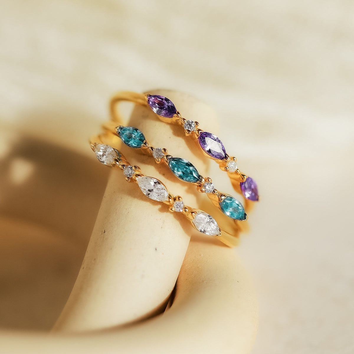 Quinn – Dreifach Marquise Ring