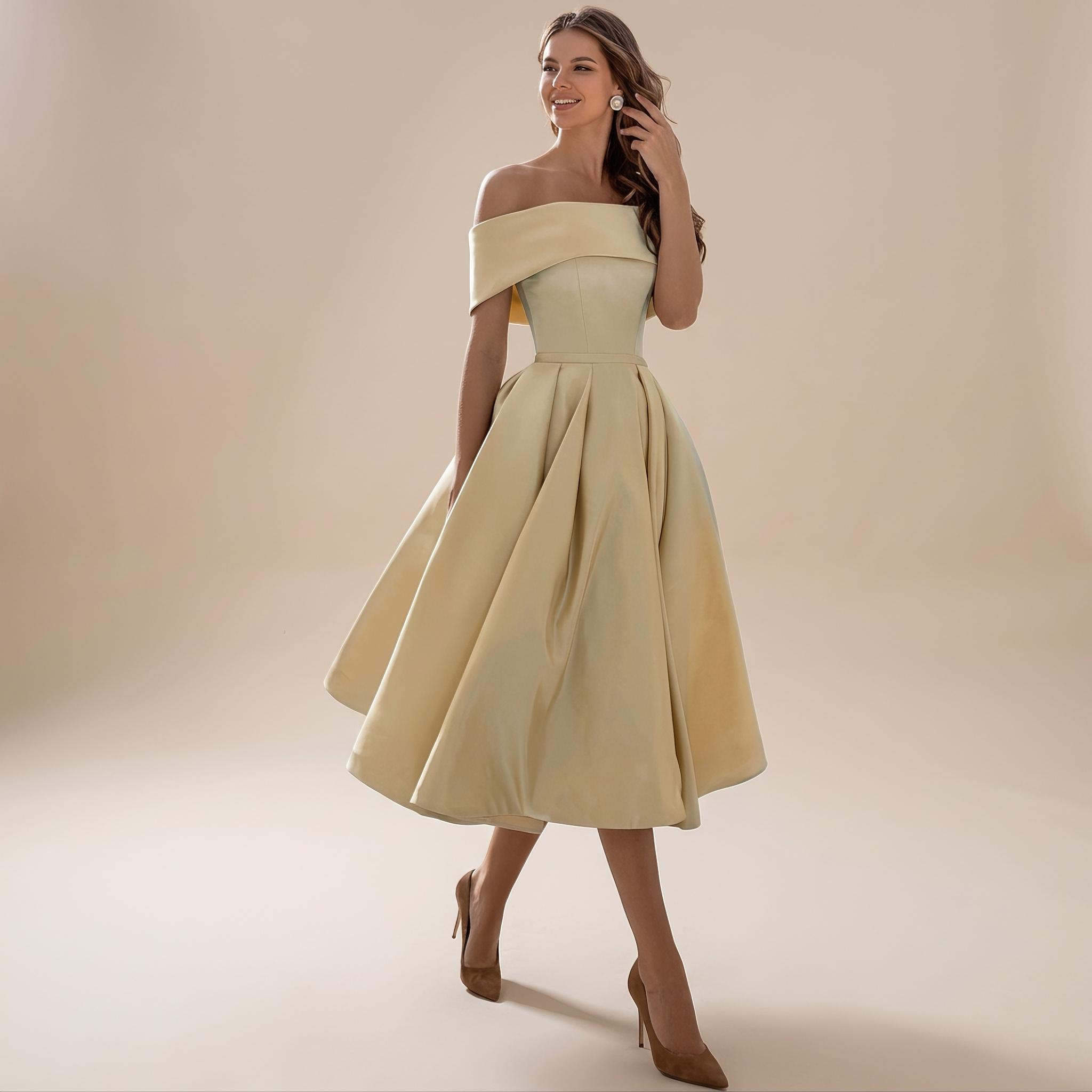 Erika - Schickes Kleid mit offenen Schultern