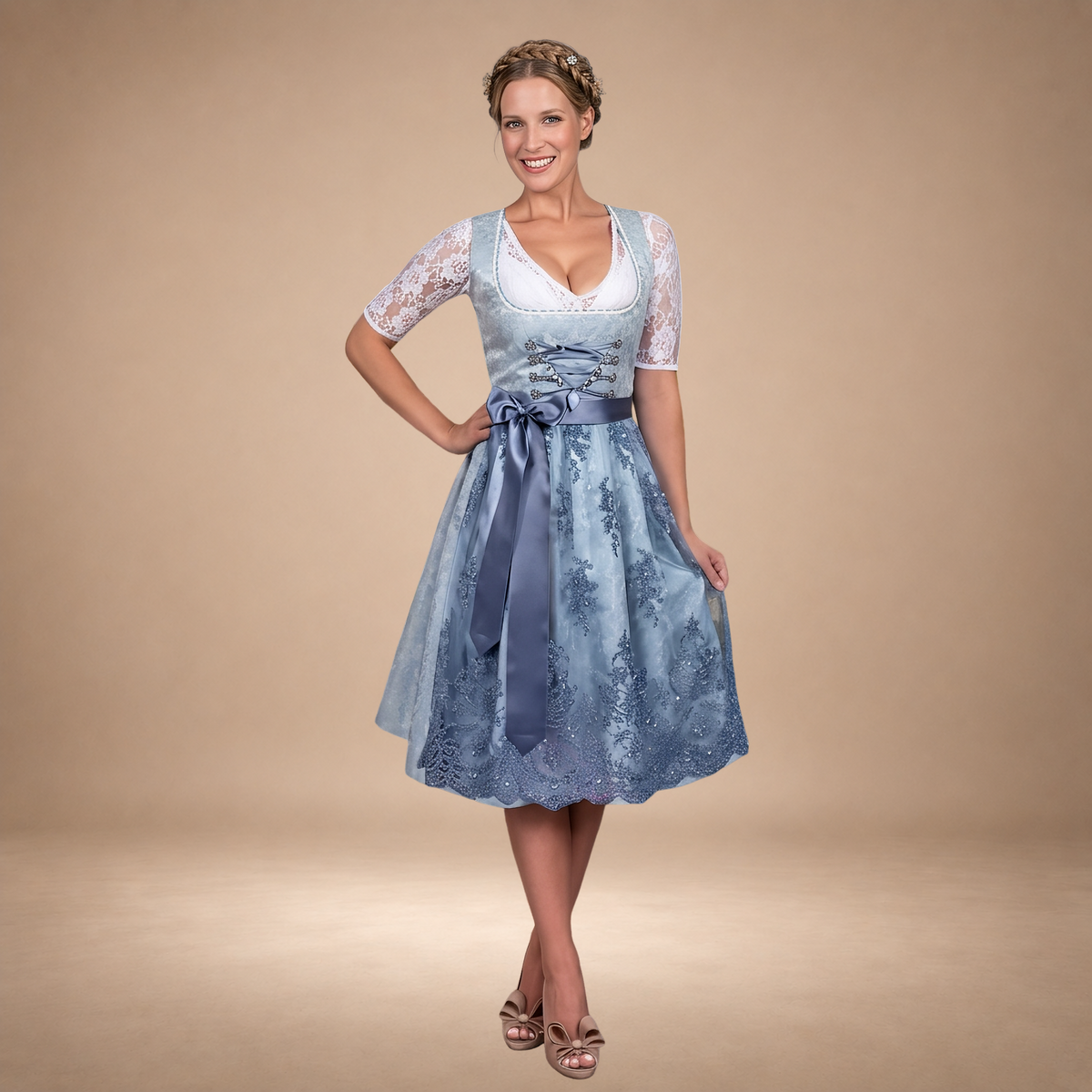 Lucia - Elegantes Trachtenkleid fürs Oktoberfest (Futter nicht enthalten)