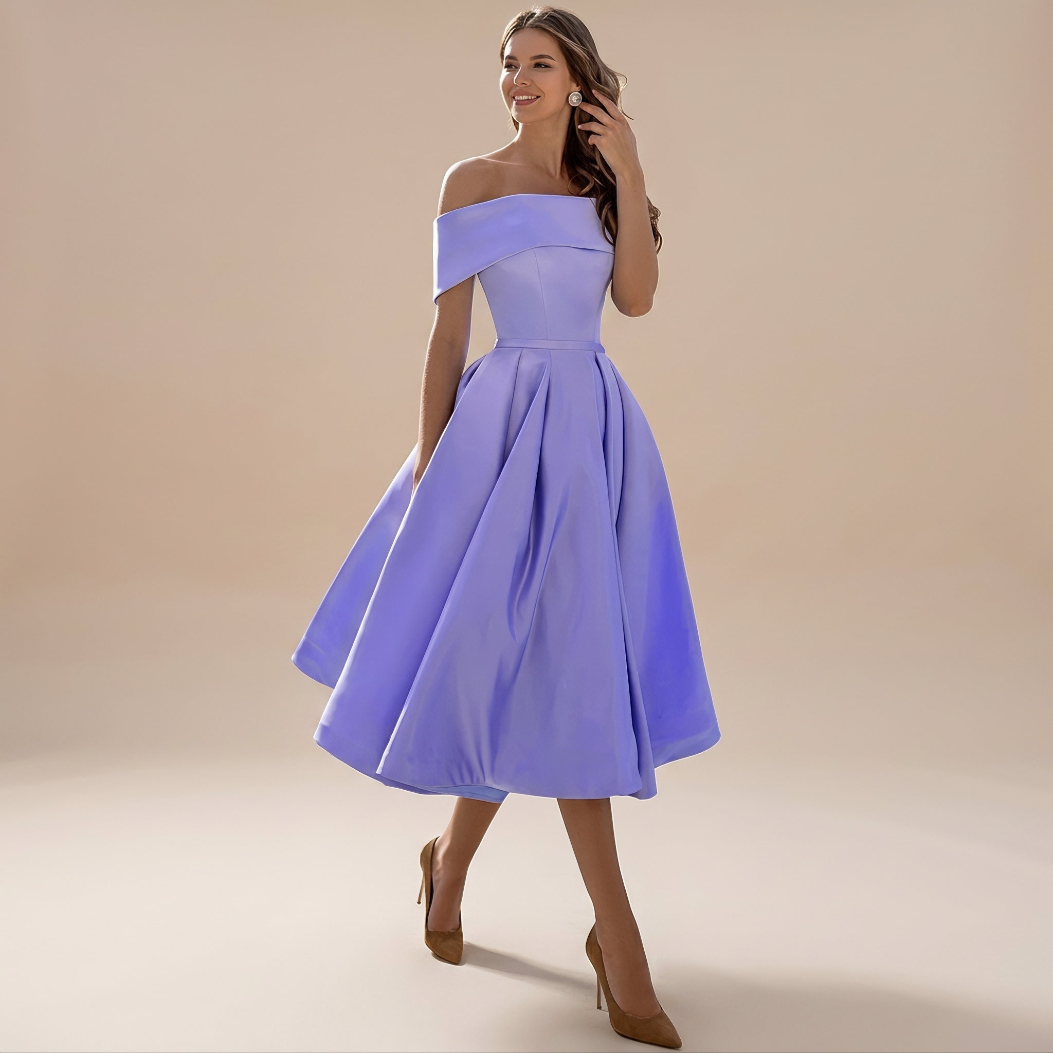 Erika - Schickes Kleid mit offenen Schultern