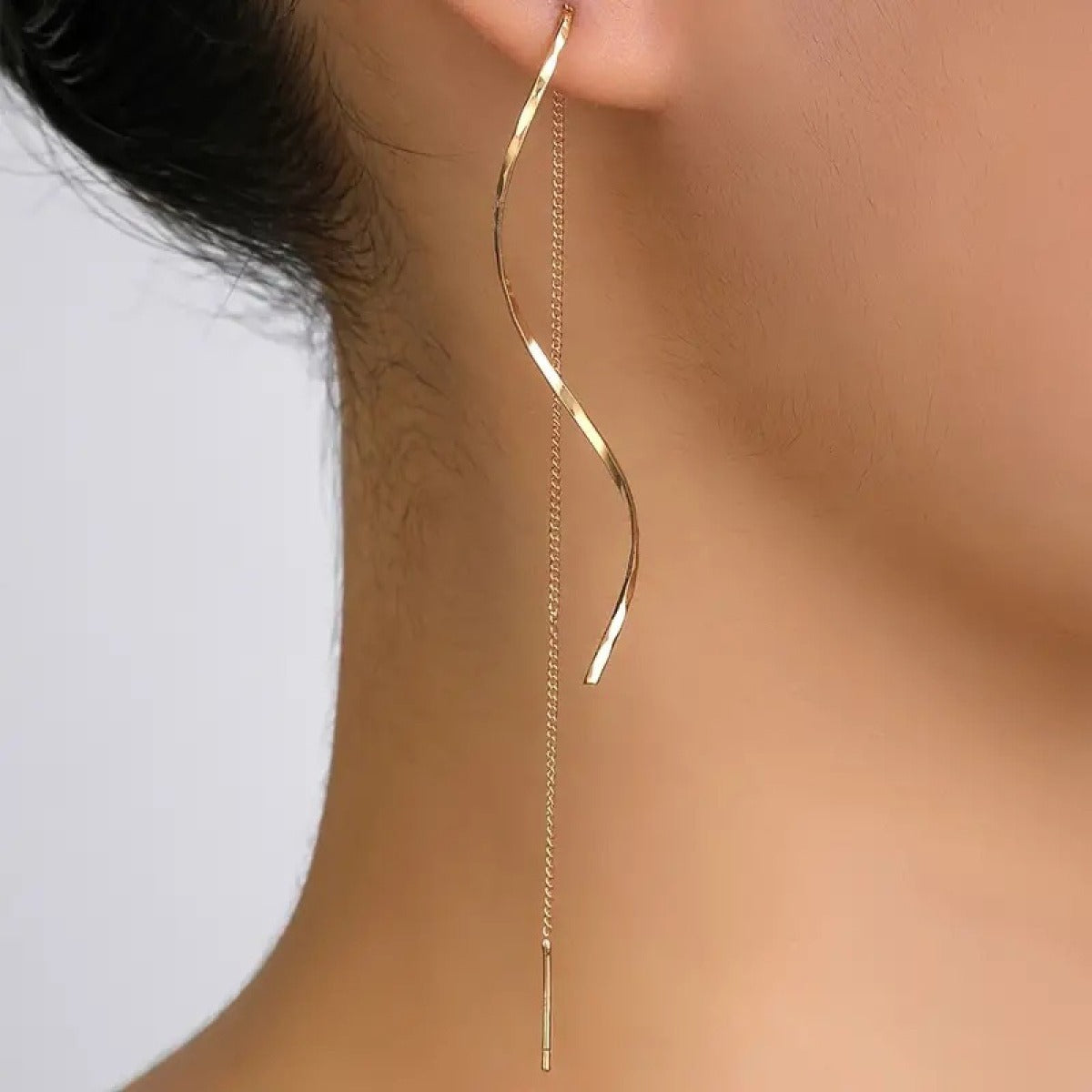 Adison – Ohrringe mit spiralförmigen Quasten