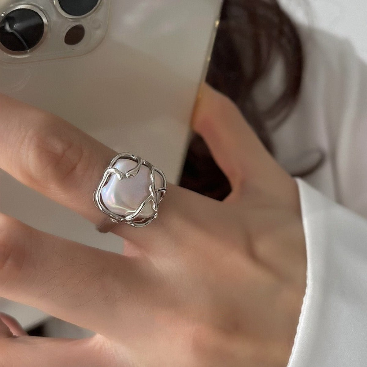 Marian – Goldring mit Perle