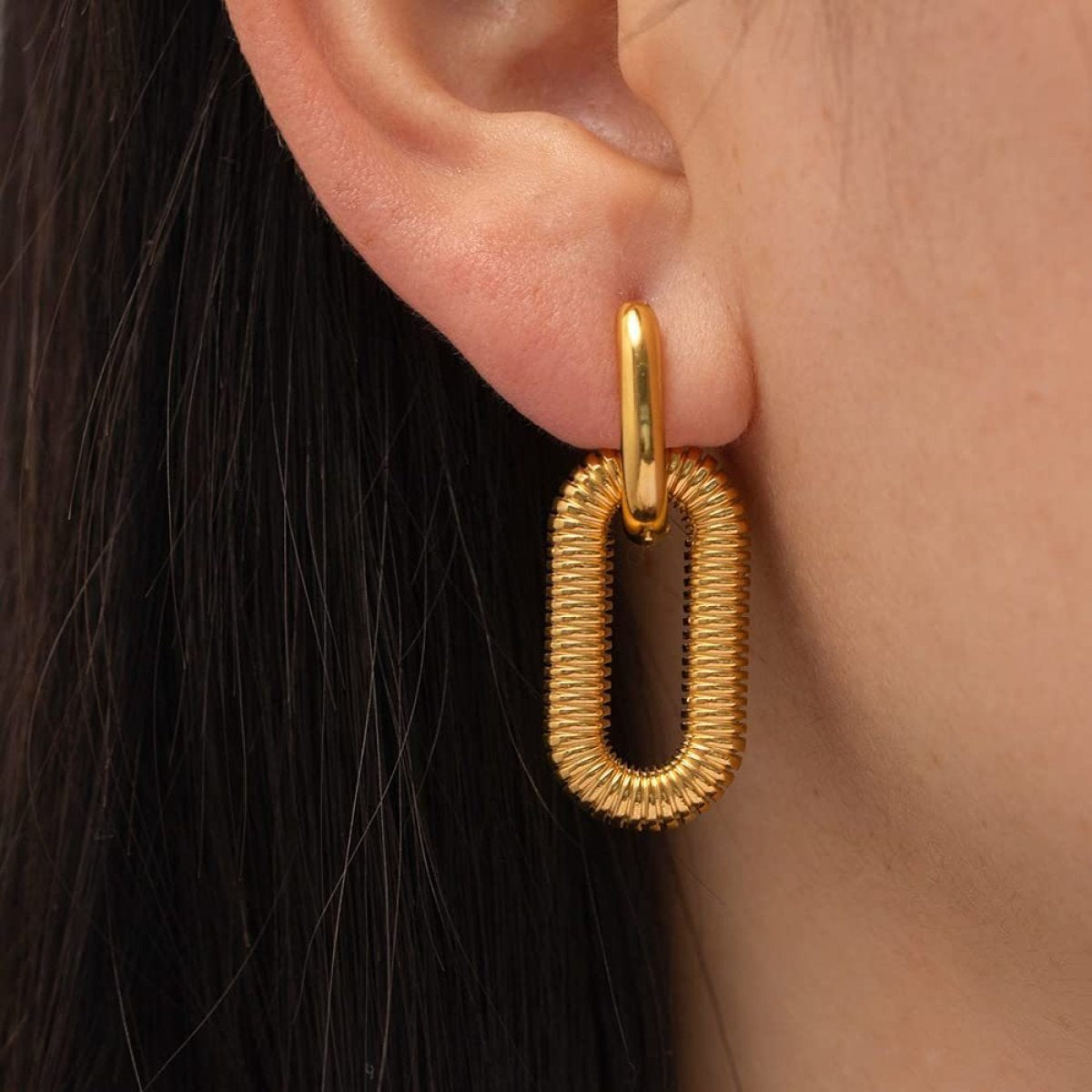 Mariz – Glänzende Cuban Chain Ohrringe