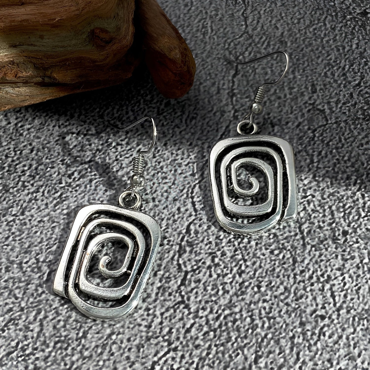 Kaia – Boho-Ohrringe aus Silber mit Spiraldesign