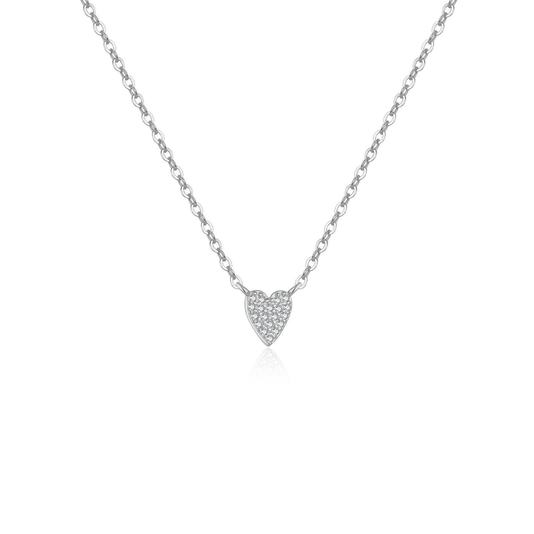 Juliet – Herz-Halskette aus 925er Sterlingsilber mit Diamant