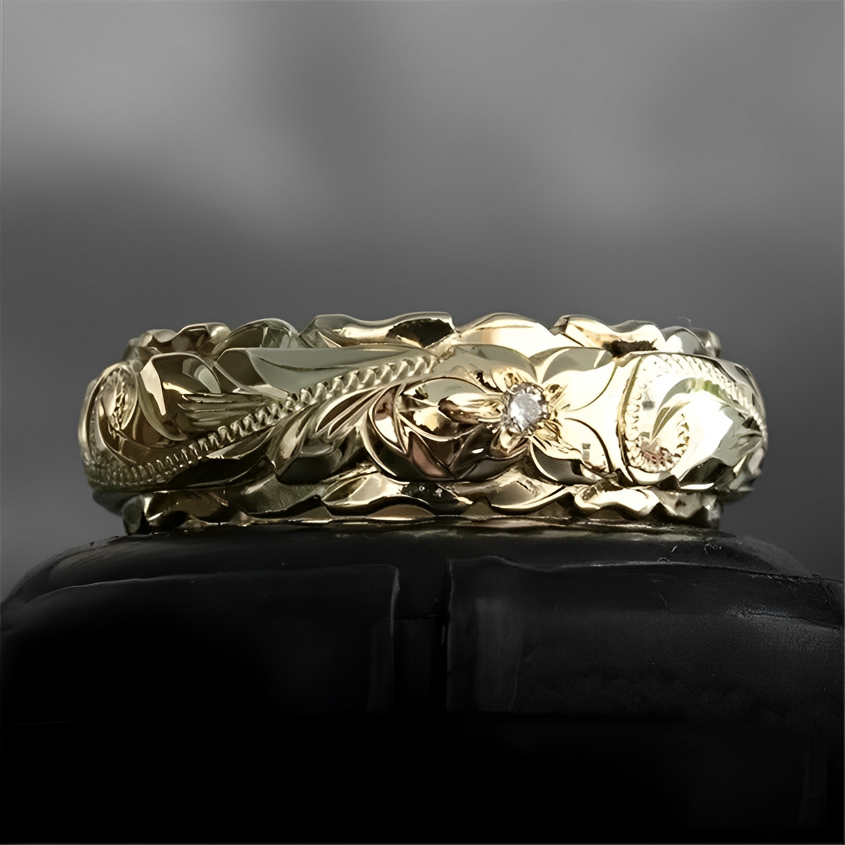 Floria – Vintage goldener Blumenring