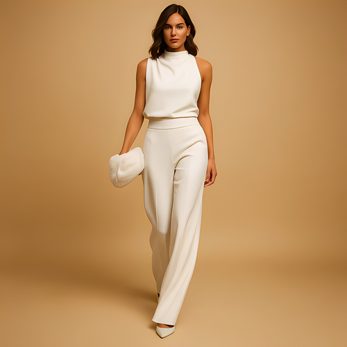 Almerra - Damen-Jumpsuit ohne Ärmel im lockeren Design
