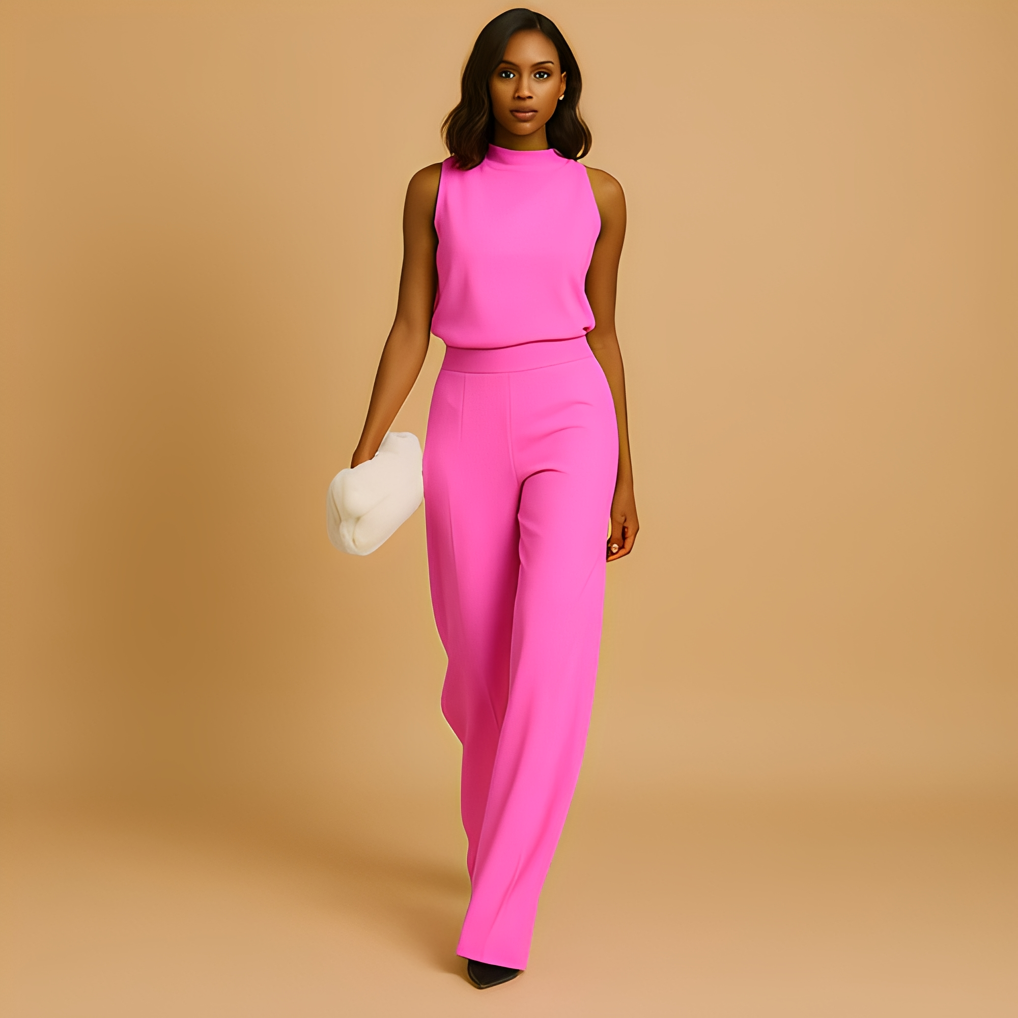 Almerra - Damen-Jumpsuit ohne Ärmel im lockeren Design