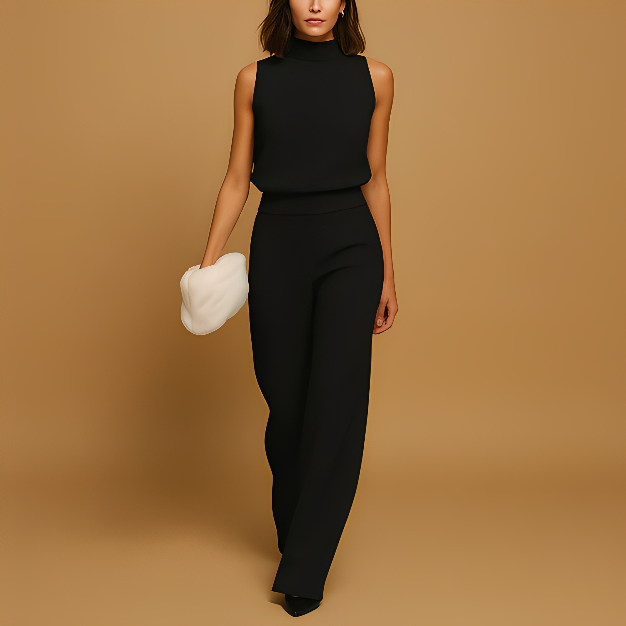 Almerra - Damen-Jumpsuit ohne Ärmel im lockeren Design