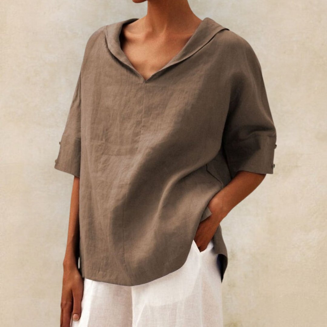 Lenna - Elegante Bluse mit V-Ausschnitt für Damen