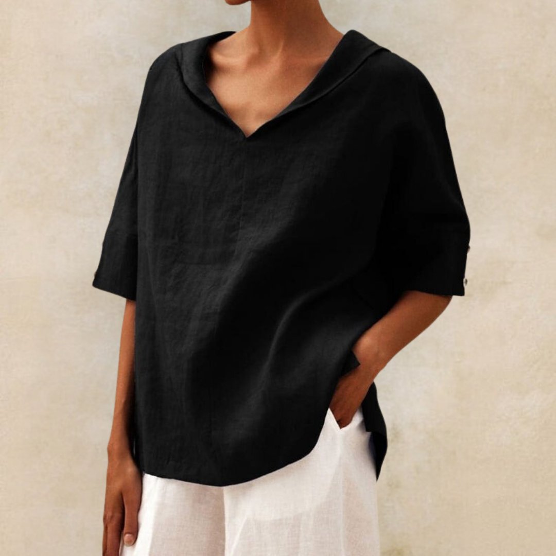 Lena - Bluse mit V-Ausschnitt