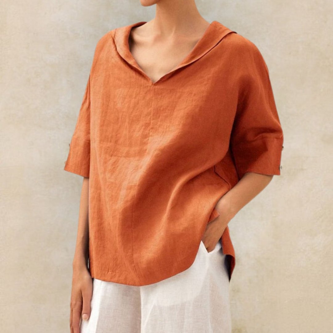 Lenna - Elegante Bluse mit V-Ausschnitt für Damen
