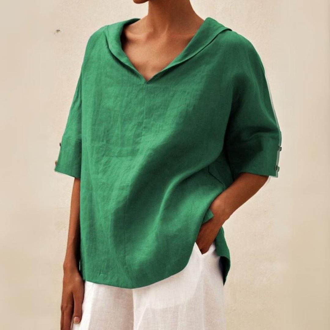 Lena - Bluse mit V-Ausschnitt