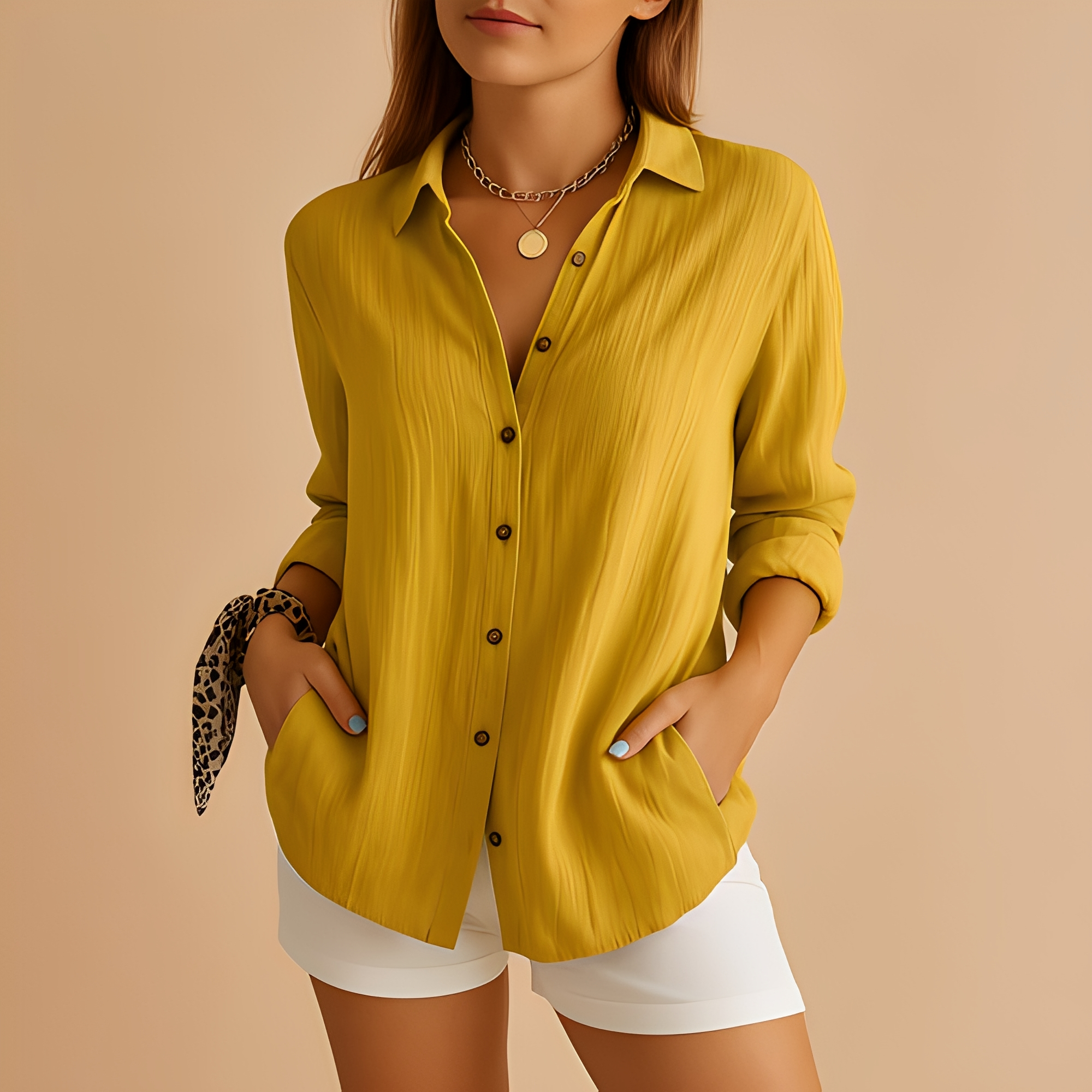 Aldina - Langarm-Alltagsbluse für Damen